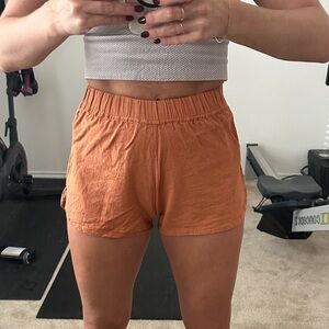 Women's Athletic Orange Shorts